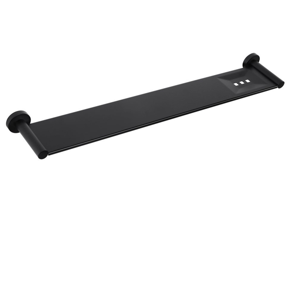 Matte Black Round Bathroom Shelf (MR08)