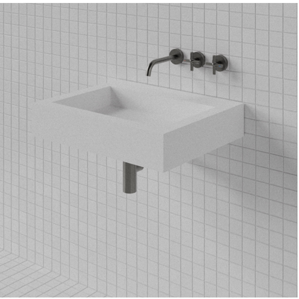 MAINS (United Products) – Kubo – KUB003 – Wall Basin 600 – Matte White ...